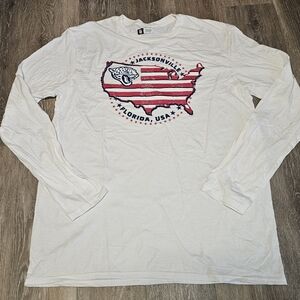Jacksonville Jaguars Long Sleeve T-Shirt Men’s Size‎ Large. USA/Patriot Theme